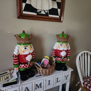 QVC Nutcracker Figures in Red and Green